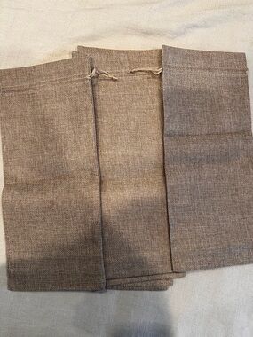 Neutral Beige wine bags  - Set of 6